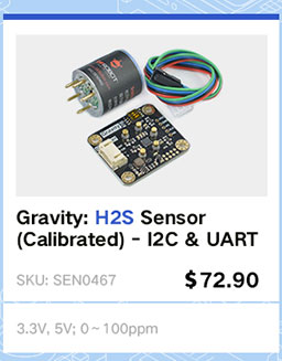 Gravity: H2S Sensor (Calibrated) - I2C & UART